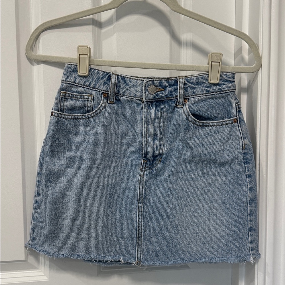 PacSun Light Blue Denim Mini Skirt